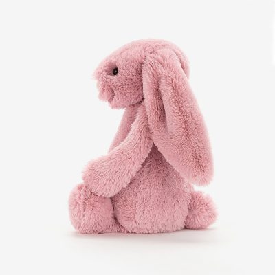 jellycat pink tulip medium bunny side view
