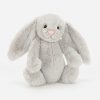 jellycat silver medium bunny soft toys