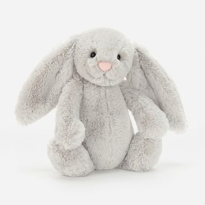 jellycat silver medium bunny soft toys