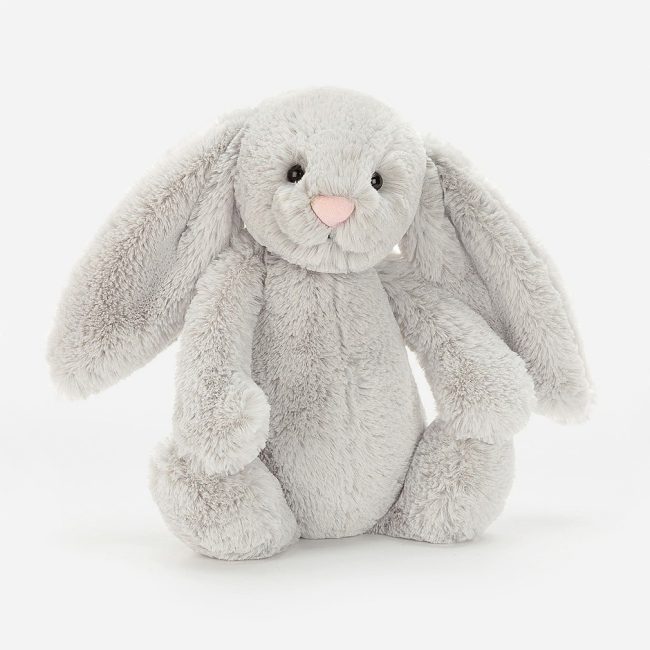 jellycat silver medium bunny soft toys