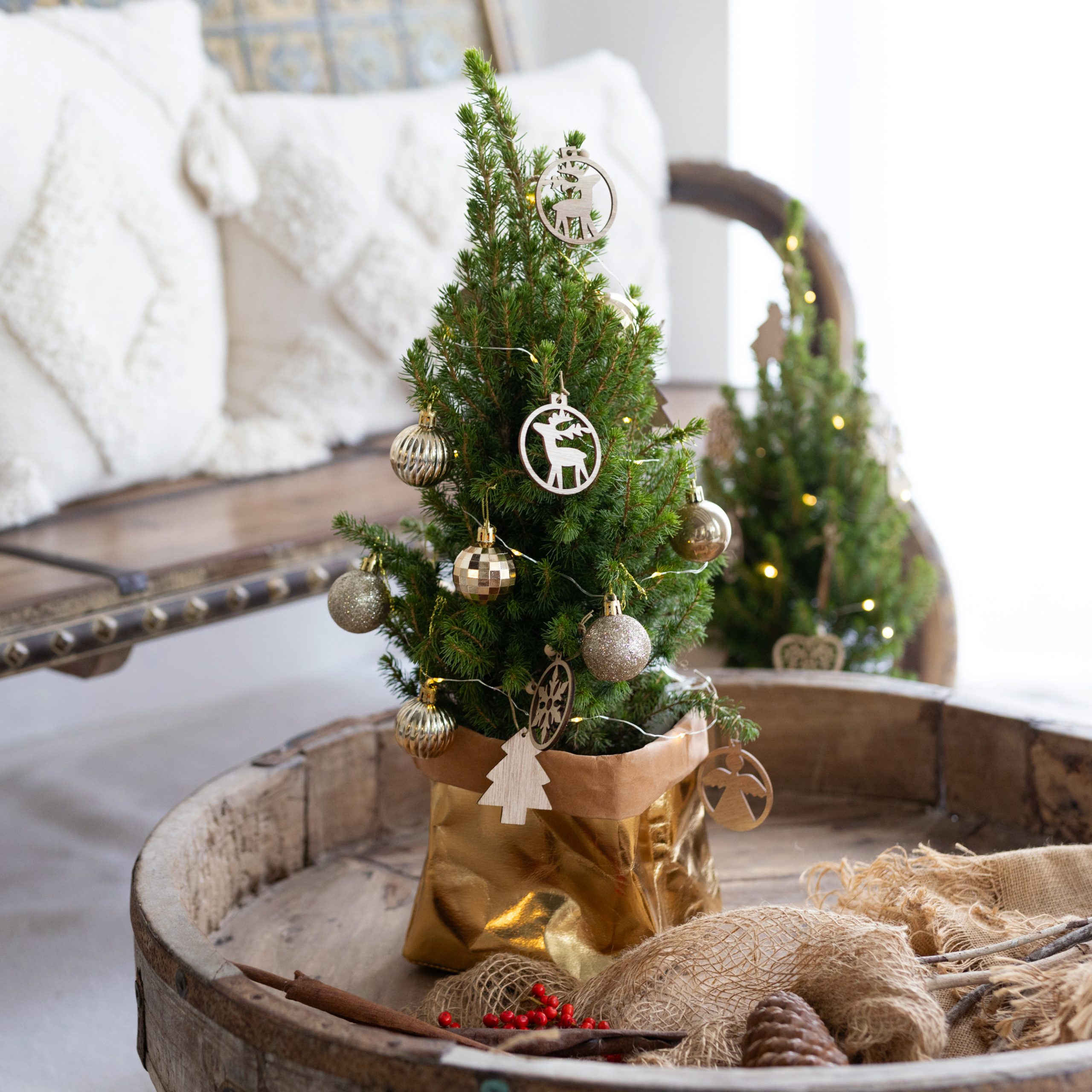 Mini Christmas Tree Gold
