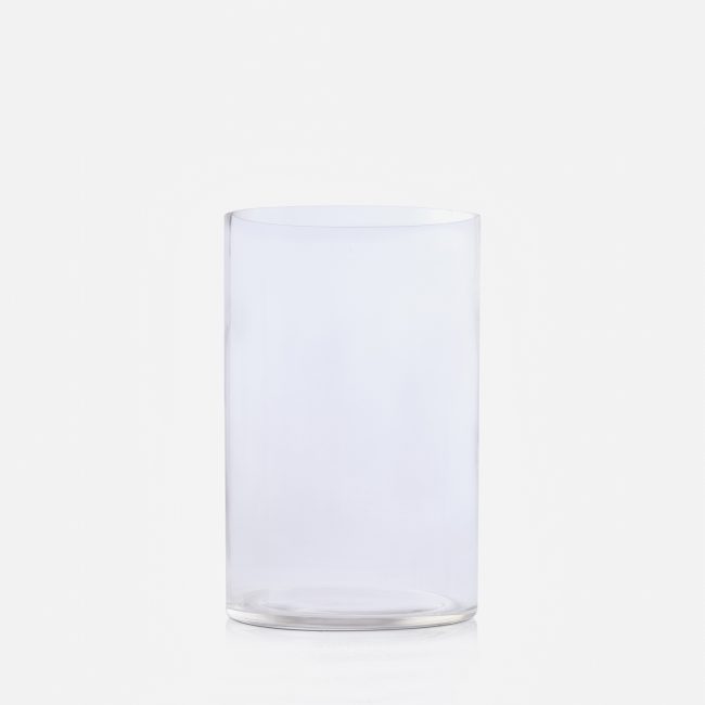 Medium narrow glass vase for flower arrangements