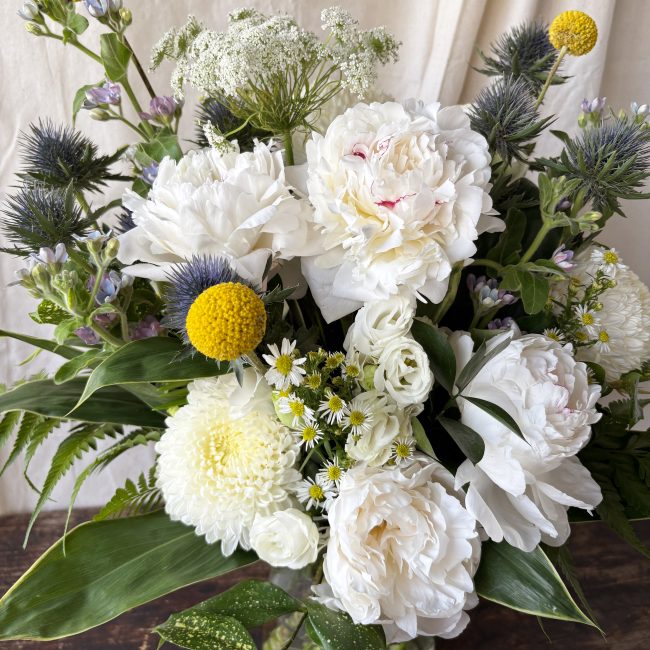 Peony Blanche White Peony Bouquet