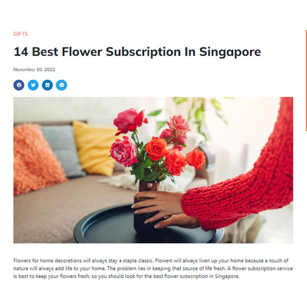 14 Best Flower Subscription In Singapore