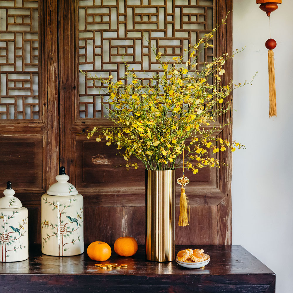 Yellow-Orchid-Chinese-New-Year-Arrangement